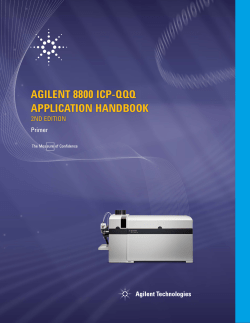 Primer: Agilent 8800 ICP-QQQ Application Handbook