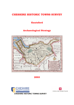 Knutsford Archaeological Strategy