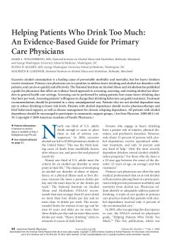 Helping Patients Who Drink Too Much: An Evidence-Based