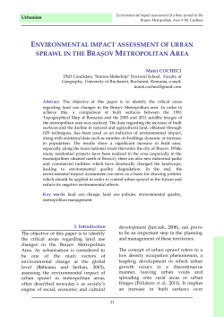 Environmental impact assessment of urban sprawl in the Braşov