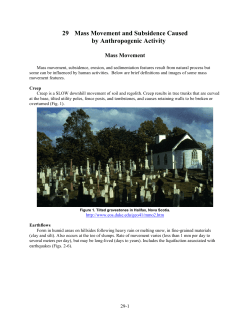 Mass Movement and Subsidence Caused by Anthropogenic Activity