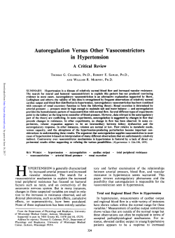 Autoregulation Versus Other Vasoconstrictors in Hypertension