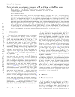 Eastern Arctic soundscape measured with a drifting vertical line array