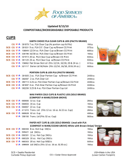 Updated 9/13/10 COMPOSTABLE/BIODEGRADABLE