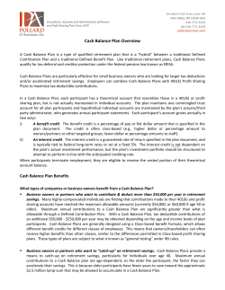 Cash Balance Plan Overview