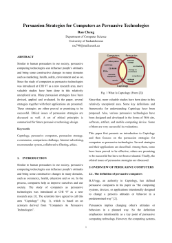 Computers as Persuasive Technologies - Initial Set Up