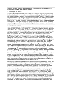 Cold War Modern: The International Impact of an Exhibition on
