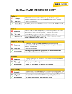BUREAUCRATIC JARGON article