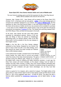 Essen Spiel 2012: Ares Games releases Aztl&aacute;n and Lords of Middle