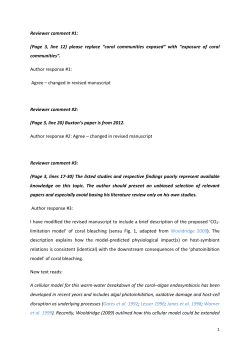 Reviewer comment #1: (Page 3, line 12) please replace “coral