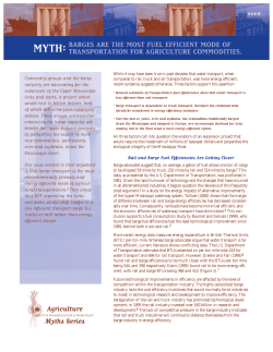 myth: barges are the most fuel efficient mode of