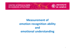 Measurement of emotion recognition ability and emotional