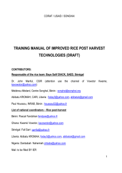 coraf /usaid/ songhai