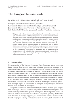 The European business cycle - European University Institute