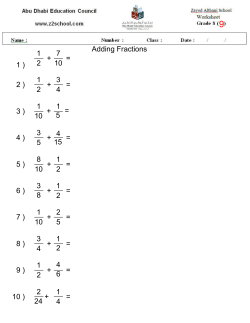 adding fractions unlik denminator 1
