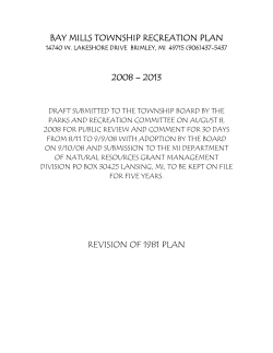 bay mills township recreation plan 2008 &ndash; 2013 revision of 1981 plan
