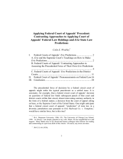 Applying Federal Courts Of Appeals` Precedent