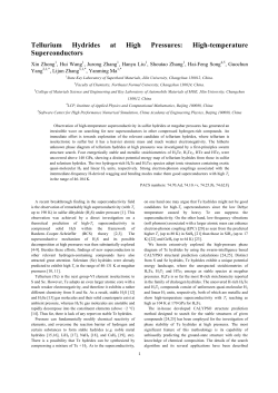 Tellurium Hydrides at High Pressures: High