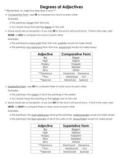 Degrees of Adjectives