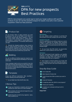 DPA for new prospects Best Practices