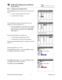 Arithmetic Sequences