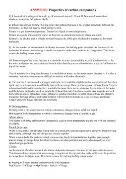 ANSWERS: Properties of carbon compounds