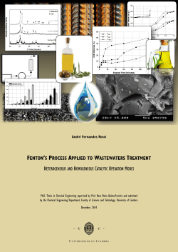 Fenton`s Process Applied to Wastewaters Treatment