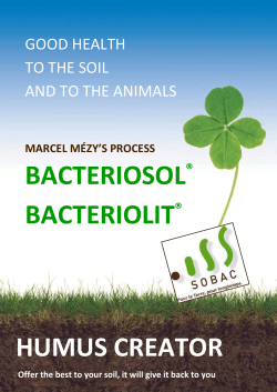 BACTERIOSOL&reg; BACTERIOLIT&reg; HUMUS CREATOR