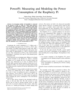Measuring and Modeling the Power Consumption of the Raspberry Pi