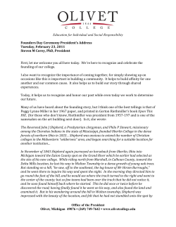 Founders Day - Olivet College