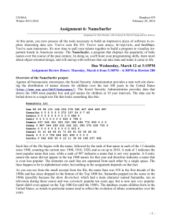 Assignment 6: NameSurfer