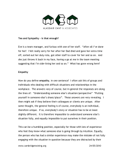 How do you define empathy, in one sentence