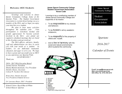 Spartans 2016-2017 Calendar of Events
