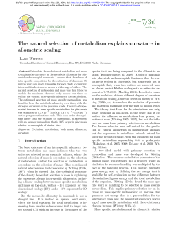 The natural selection of metabolism explains curvature in