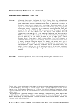 American Democracy Promotion In The Arabian Gulf Muhammad