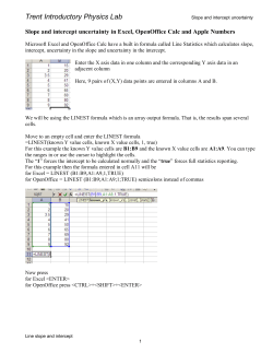How to do line slope and intercept