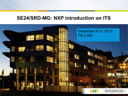 NXP introduction on ITS
