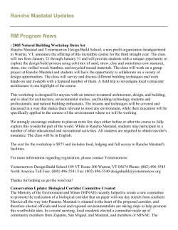 May - Rancho Mastatal