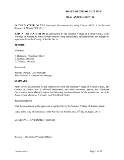 055/11 - Alberta Municipal Affairs