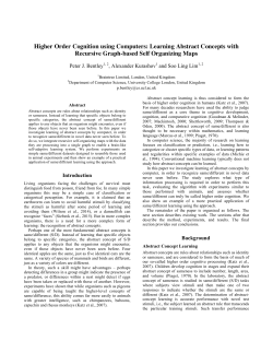 Higher Order Cognition using Computers: Learning Abstract