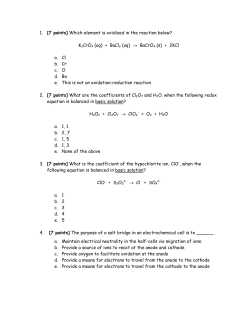 1. [7 points] Which element is oxidized in the reaction below