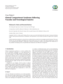 Gluteal Compartment Syndrome following Vascular and