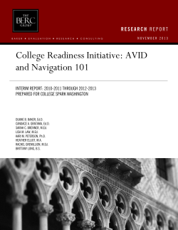 BERC Report - College Spark Washington