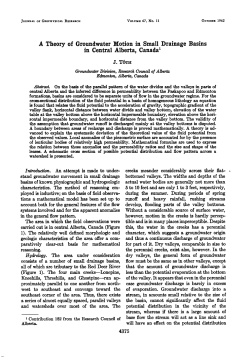 A Theory of Groundwater Motion in Small Drainage Basins in