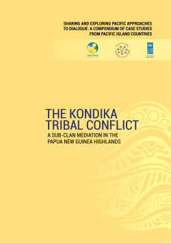 THE KONDIKa TRIBaL CONFLICT - UNDP in Asia and the Pacific