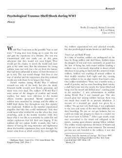 Psychological Trauma: Shell Shock during WWI