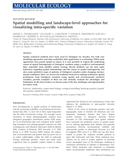 Spatial modelling and landscape-level approaches