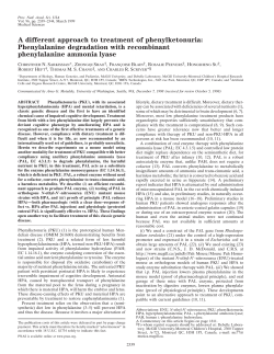 A different approach to treatment of phenylketonuria: Phenylalanine