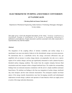 electrokinetic pumping and energy conversion at