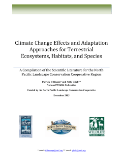 Climate Change Effects and Adaptation Approaches for Terrestrial